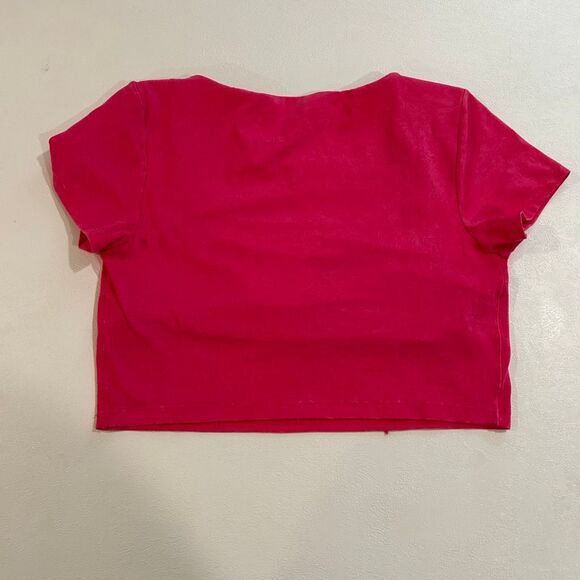 Offline by Aerie Real Me Square Neck Crop Top Hot Pink Size L - Picture 2 of 7